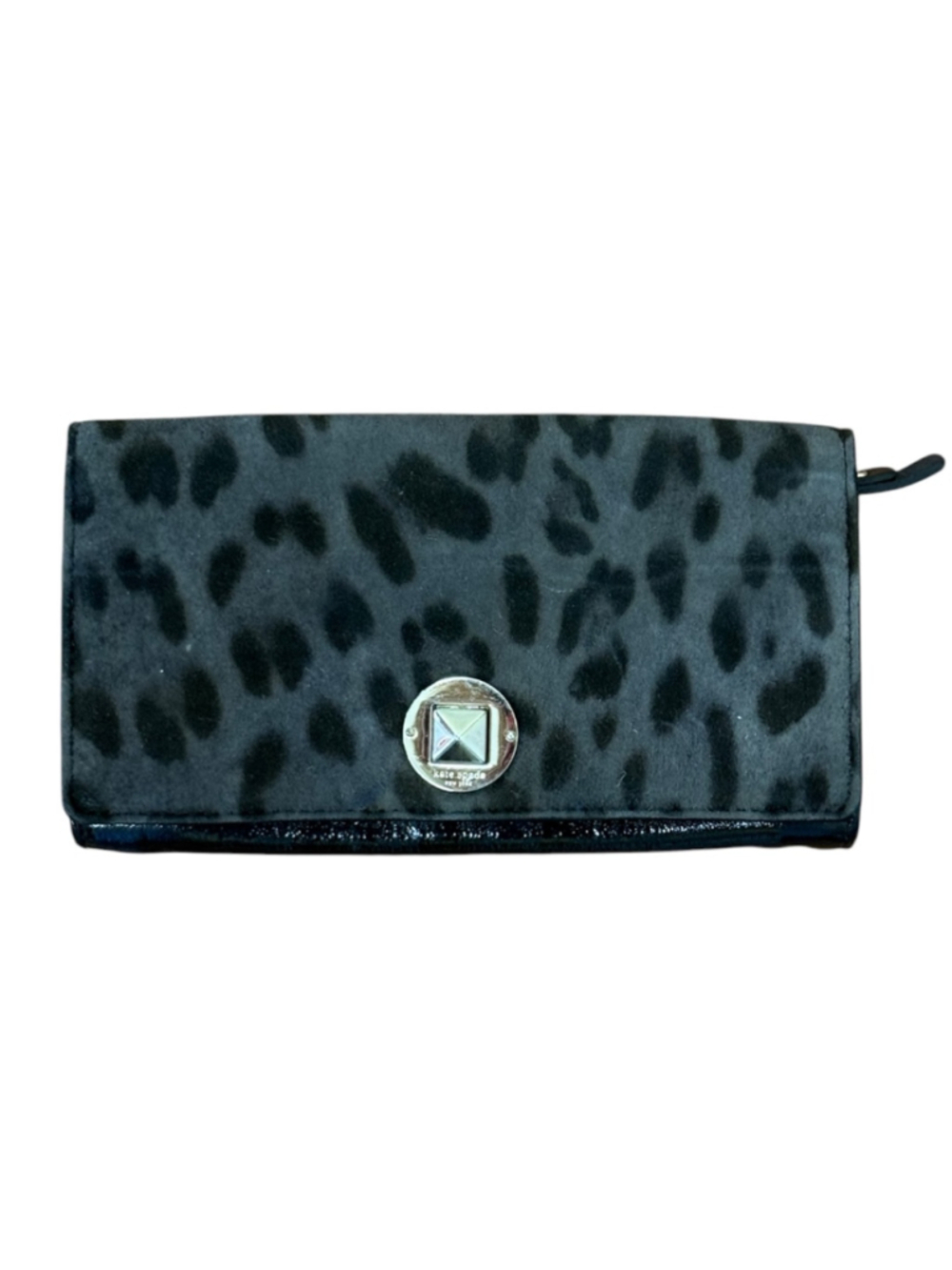 Women's Kate Spade Wallet in Soft Black Grey Leopard Print